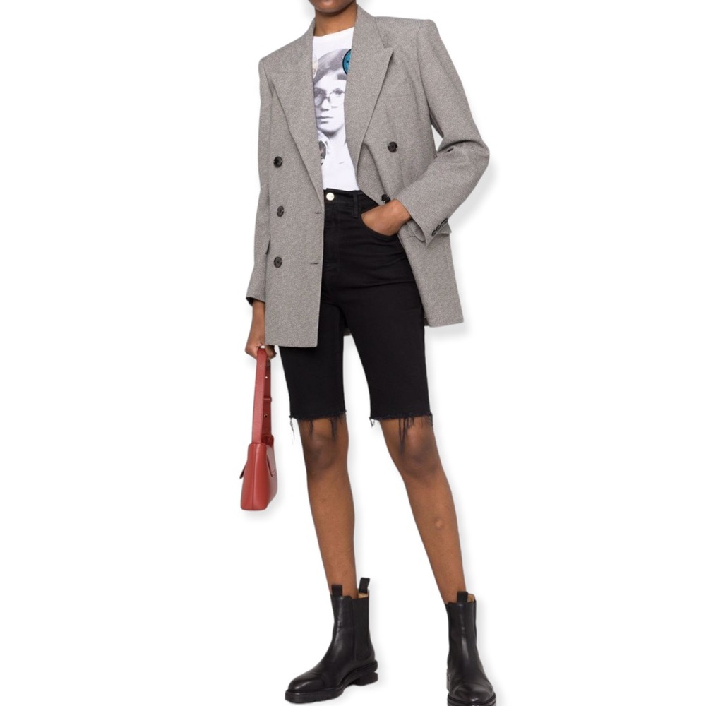 $1280 Isabel Marant Grey Double Breasted Blazer Size 34 - Picture 13 of 16